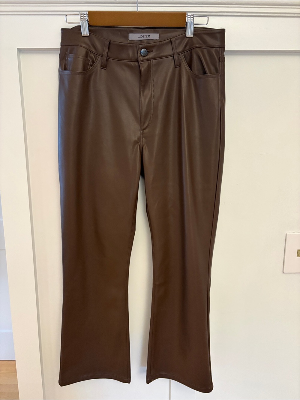 Faux Leather Womens Pants/ Jeans - Chocolate Brown- Joe’s Jeans